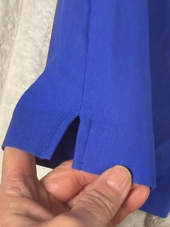 NWT Rafaella Dazzling Blue Stretch Flat Front Capri Pull On Pants Pockets 4 - Picture 7 of 11